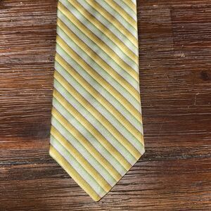Ted Baker London Greens/Baby Blue Diagonal Stripe Silk Tie